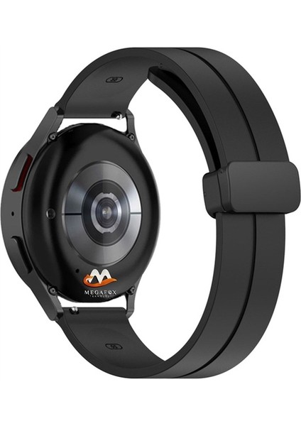 Xiaomi Mi Watch / Mi Watch Color Uyumlu Kordon Silikon Magnetik Tokalı Spor Kayış, Siyah