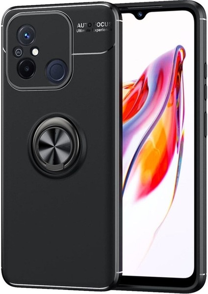 Xiaomi Redmi 12C Uyumlu Kılıf Ravel Silikon Kapak, Siyah