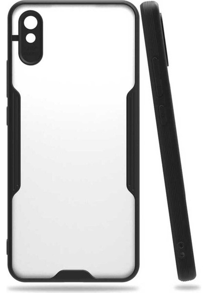 Xiaomi Redmi 9A Uyumlu Kılıf Parfe Kapak, Siyah