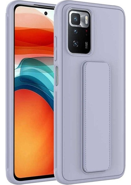 Xiaomi Redmi 10 Uyumlu Kılıf Qstand Kapak, Gri