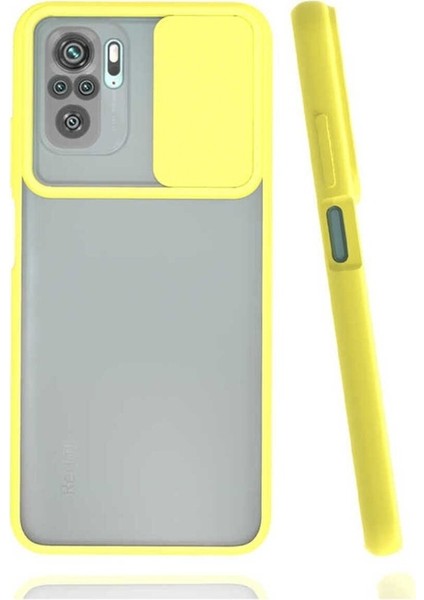 Xiaomi Redmi Note 10 Uyumlu Kılıf Lensi Kapak, Sarı