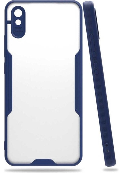 Xiaomi Redmi 9A Uyumlu Kılıf Parfe Kapak, Lacivert