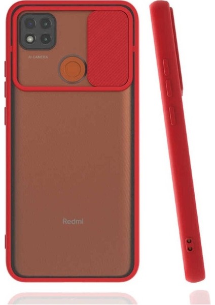 Xiaomi Redmi 9c Uyumlu Kılıf Lensi Kapak, Kırmızı
