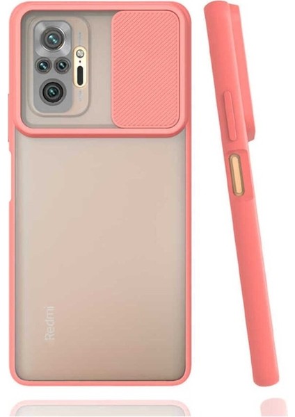 Xiaomi Redmi Note 10 Pro Uyumlu Kılıf Lensi Kapak, Pembe Açık