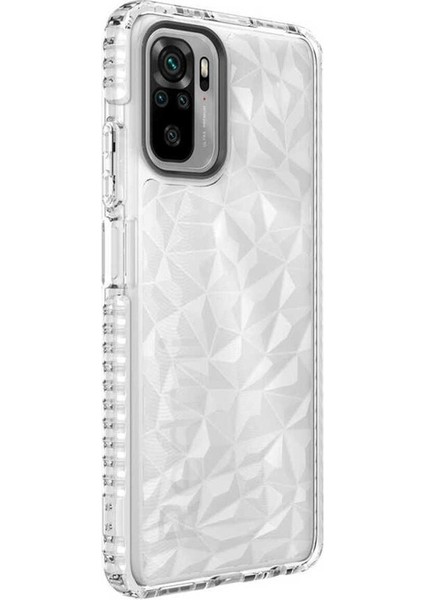Xiaomi Redmi Note 10 Uyumlu Kılıf Buzz Kapak, Beyaz