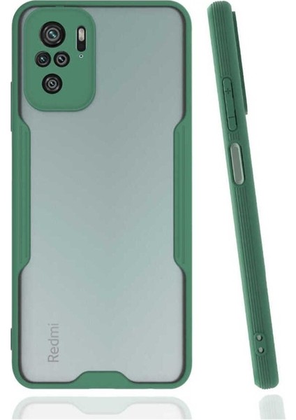 Xiaomi Redmi Note 10 Uyumlu Kılıf Parfe Kapak, Koyu Yeşil
