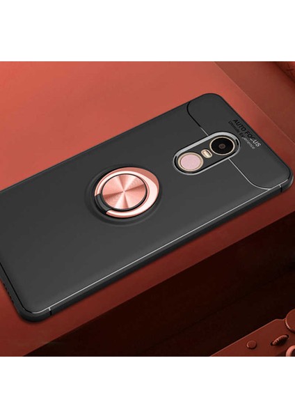 Xiaomi Redmi Note 4x Uyumlu Kılıf Ravel Silikon Kapak, Siyah-Rose Gold