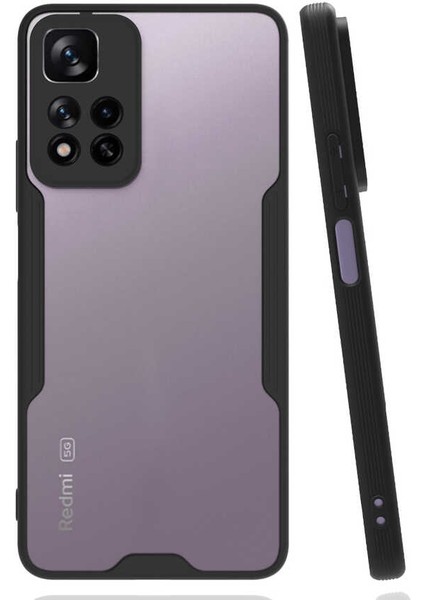 Megafox Teknoloji Xiaomi Redmi Note 11 Pro Plus 5g Uyumlu Kılıf Parfe Kapak, Siyah