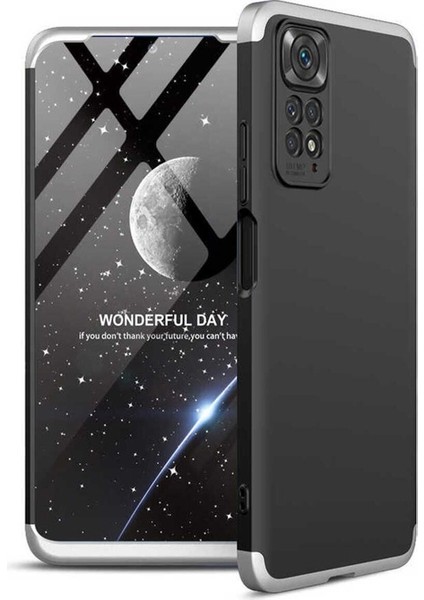 Xiaomi Redmi Note 11 Global Uyumlu Kılıf Ays Kapak, Siyah-Gri
