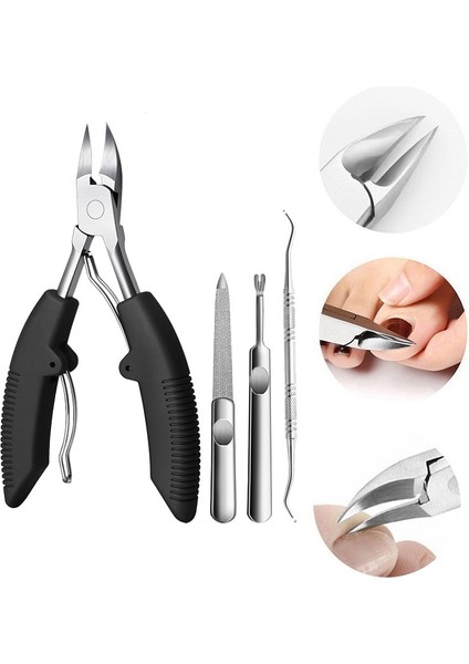 Ayak Tırnak Makası Seti Paslanmaz Çelik Ayak Tırnağı Düzeltici Kalın Batık Ayak Tırnağı Ölü Cilt Kir Sökücü Kesici Pedikür Bakım Alet Setleri (Yurt Dışından) indirimleri