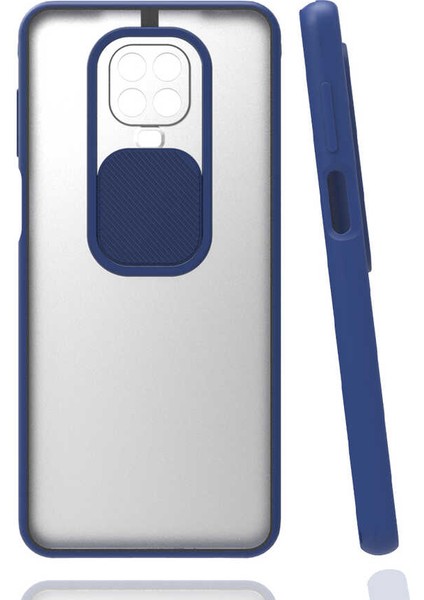Xiaomi Redmi Note 9s Uyumlu Kılıf Lensi Kapak, Lacivert