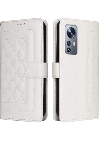 Xiaomi 12 Için Flip CASE/12X Darbeye Cüzdan Deri Kılıf Basit Flip (Yurt Dışından)