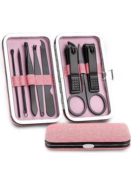 Pcs Tırnak Makası Seti Siyah Pembe Paslanmaz Çelik Yüksek Sertlik Eğrisi Kenar Tırnak Kesici Makas Cımbız Manikür Pedikür Araçları (Yurt Dışından) fiyatları