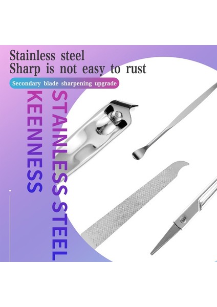 Tırnak Makası Seti Manikür Güzellik Manikür Aracı Set Tırnak Makası Tırnak Makası 7 Parça Katlanır Çanta Taşınabilir (Yurt Dışından) fiyatları