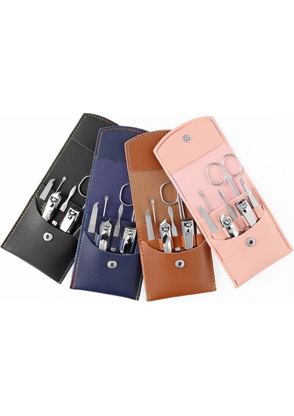 Tırnak Makası Seti Manikür Güzellik Manikür Aracı Set Tırnak Makası Tırnak Makası 7 Parça Katlanır Çanta Taşınabilir (Yurt Dışından) indirimleri