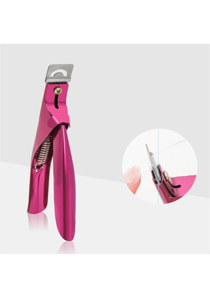 Adet Pembe Paslanmaz Çelik Fransız Tırnak Makası Araçları Dıy Manikür Tasarım Için Moda U Şekli Çivi Aksesuarları Sanat Dekorasyon Için (Yurt Dışından)
