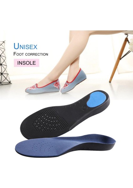 Çift Ortez Düz Ayak Kemeri Desteği Yastık Ayakkabı Tabanlık Koyu Mavi M (Yurt Dışından) fırsatları