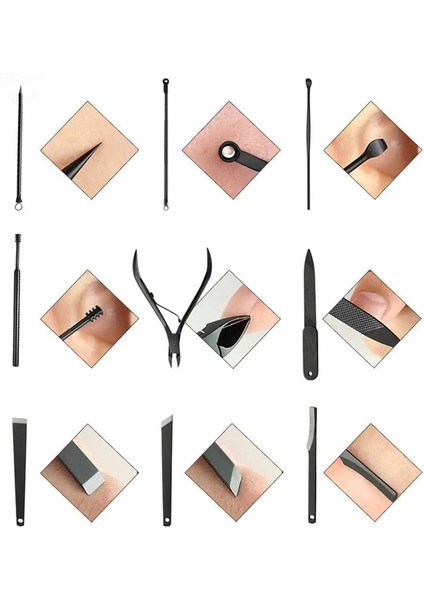 Dayanıklı Manikür Seti 18 In 1 Tırnak Makası Seti Paslanmaz Çelik Tırnak Kesici Taşınabilir Pedikür Seti Erkek Kadın Tırnak Bakım Aracı (Yurt Dışından) indirimleri