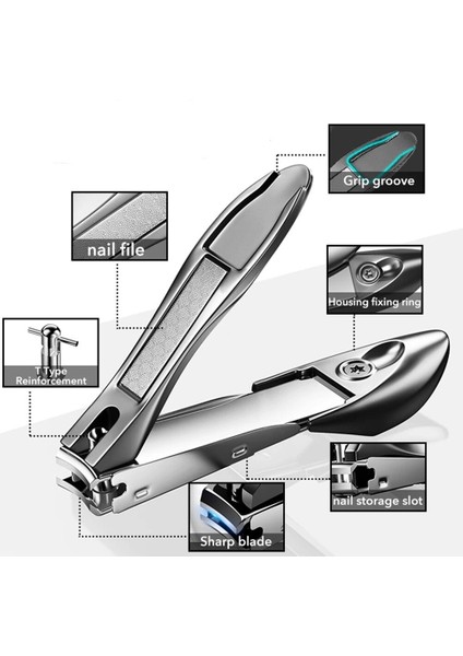 Anti Sıçrama Tırnak Makası Tırnak Kesici Paslanmaz Çelik Manikür Araçları Profesyonel Tırnak Giyotin Pedikür Makas Aracı Yeni (Yurt Dışından) modelleri