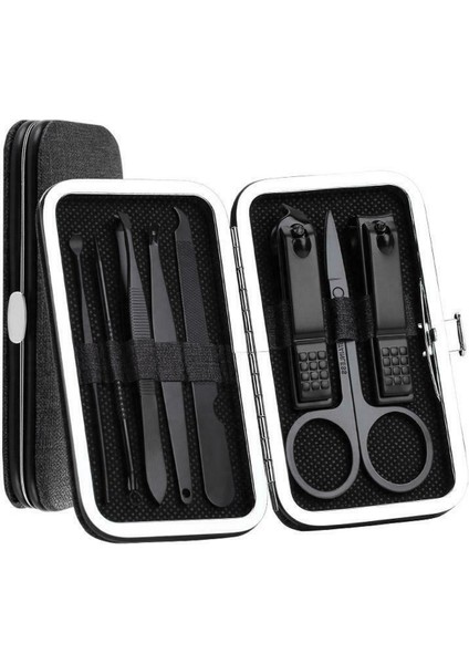 Yeni 8 Adet Manikür Seti Tırnak Bakımı Makası Seyahat Bakım Kitleri Baskılı Hediye Kutusu Manikür Kozmetik Araç Seti Tırnak Makası Tslm1 (Yurt Dışından)