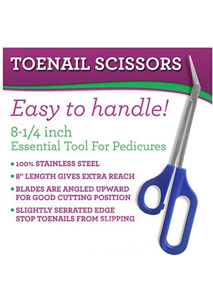 Yaşlılar Için Uzun Saplı Ayak Tırnağı Makası - Kolay Kullanım Için Mükemmel - Erkekler ve Kadınlar Için Ayak Makası (Yurt Dışından)