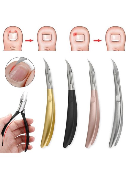 Altın Gümüş Paslanmaz Çelik Tırnak Makası Düzeltici Batık Pedikür Bakımı Profesyonel Kesici Manikür Araçları Ayak Tırnaklarını Makası Sıcak (Yurt Dışından)