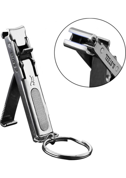 Paslanmaz Çelik Tırnak Makası Taşınabilir Anahtarlık ile Profesyonel Katlanır Tırnak Giyotin Yüksek Kaliteli Ayak Tırnak Makası Tırnak Araçları (Yurt Dışından)