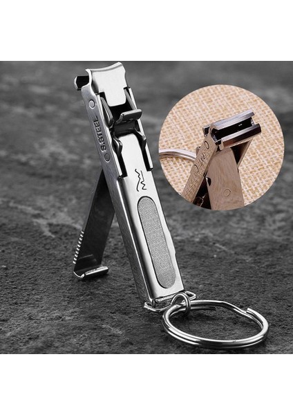 Pratik Ince Doku Ayrılabilir Kaldırma Halkası Tırnak Makası Anahtarlık ile Yaşlı Katlanır Tırnak Makası Tırnak Trim Aracı (Yurt Dışından)