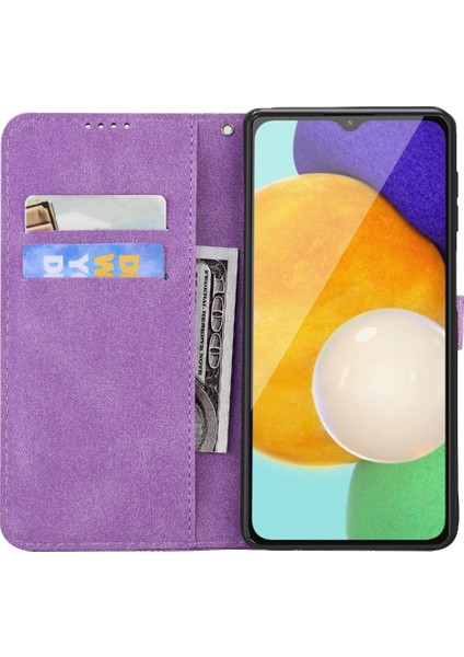 Samsung Galaxy A15 4g/5g Büyük Kelebek Deri Cüzdan Flip Telefon Kılıfı (Yurt Dışından)
