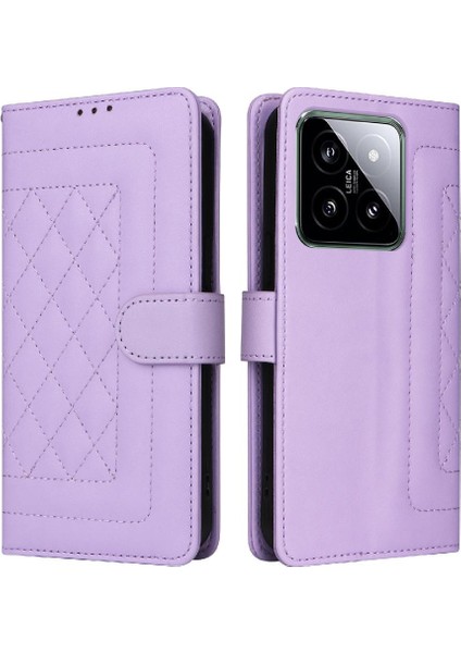 Xiaomi 14 5g Için Flip Case Deri Çanta Basit Iş Darbeye Çevir (Yurt Dışından)
