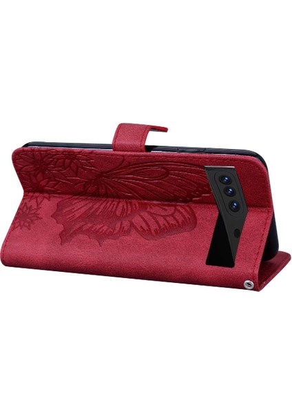 Elmas ile Google Piksel 8 Kickstand Koruyucu Büyük Kelebek Için Kılıf (Yurt Dışından)