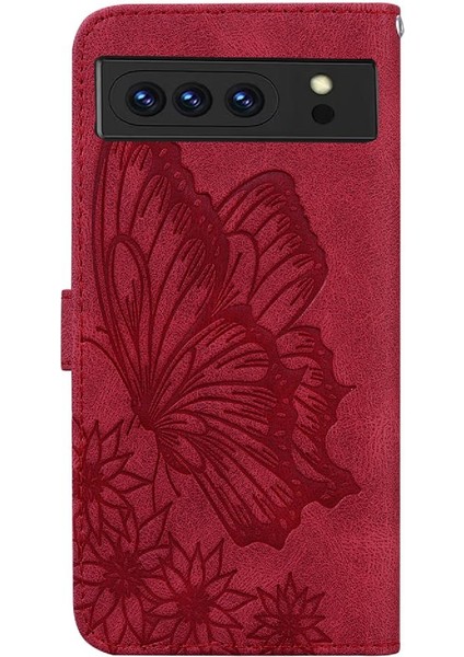 Elmas ile Google Piksel 8 Kickstand Koruyucu Büyük Kelebek Için Kılıf (Yurt Dışından)