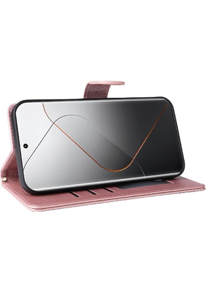 Xiaomi 14 Pro 5g Için Flip Case Cüzdan Basit Iş Deri Kılıf Flip (Yurt Dışından)