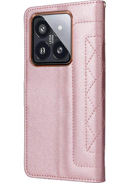 Xiaomi 14 Pro 5g Için Flip Case Cüzdan Basit Iş Deri Kılıf Flip (Yurt Dışından)