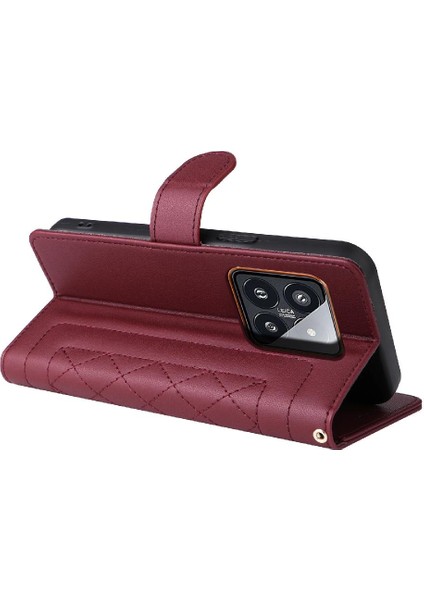 Xiaomi 14 Pro 5g Için Flip Case Cüzdan Basit Iş Deri Kılıf Flip (Yurt Dışından)
