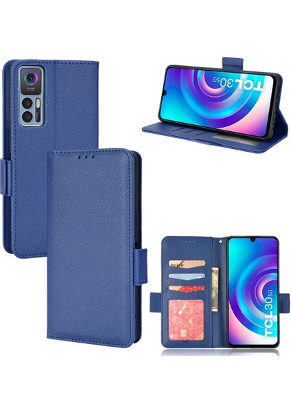 Tcl 30 5g Cüzdan Yan Toka Manyetik Pu Deri Kart Yuvaları Için Kılıf (Yurt Dışından)
