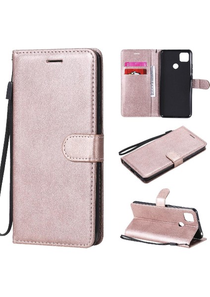 Kart Yuvası ile Xiaomi Redmi 9c Için Flip Case Iş Cüzdan Telefon Kılıfı (Yurt Dışından)