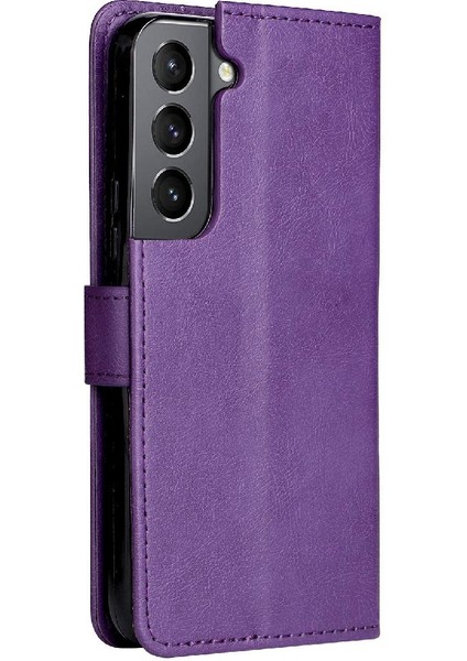 Kart Yuvası Klasik Düz Renk Yüksek ile Samsung Galaxy S22 Için Flip Case (Yurt Dışından) fırsatları