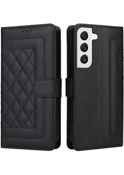 Samsung Galaxy S22 Deri Kılıf Için Flip Case Basit Iş Darbeye (Yurt Dışından)