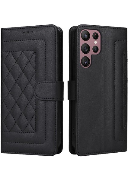 Samsung Galaxy S22 Için Flip Case Ultra Deri Kılıf Darbeye Basit (Yurt Dışından)