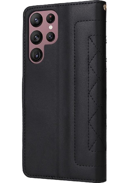 Samsung Galaxy S22 Için Flip Case Ultra Deri Kılıf Darbeye Basit (Yurt Dışından) modelleri