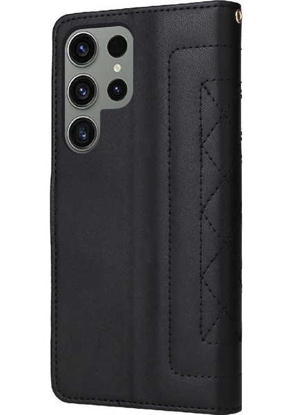 Samsung Galaxy S23 Ultra Basit Iş Deri Kılıf Flip Case Için Flip Case (Yurt Dışından)