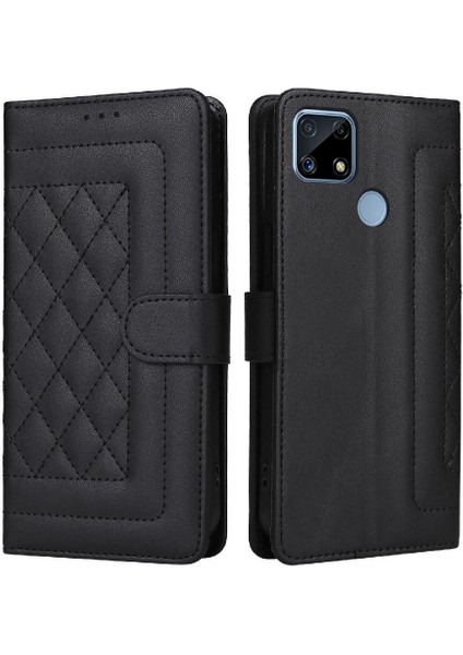 Realme C15 Için Flip CASE/C25 Flip Kapak Cüzdan Darbeye Deri Kılıf (Yurt Dışından)