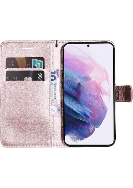 Samsung Galaxy S22 Artı Klasik Düz Renk Iş Cüzdan Için Flip Case (Yurt Dışından)