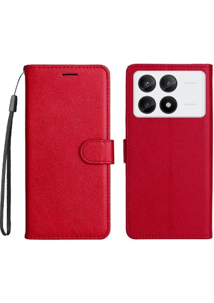 Xiaomi Poco X6 Pro 5g Için Flip Case Klasik Düz Renk Yüksek Kaliteli Telefon Kılıfı (Yurt Dışından)