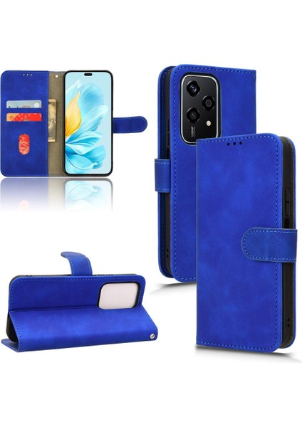 Kart Tutucu Kickstand Deri Folio Flip ile Onur 200 Lite Için Kılıf (Yurt Dışından)