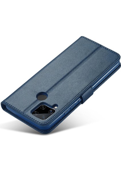 Realme C15/C12/C25 Kart Yuvaları Cüzdan Buzağı Doku Yatay Için Kılıf (Yurt Dışından) indirimleri