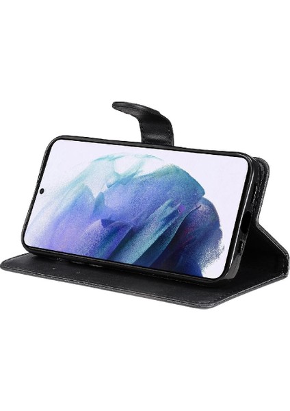 Kart Yuvası Klasik Düz Renk Yüksek ile Samsung Galaxy S22 Için Flip Case (Yurt Dışından) fırsatları