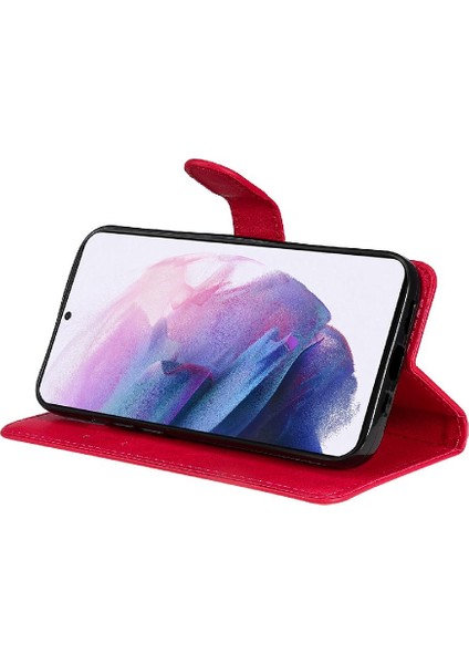 Samsung Galaxy S22 Artı Klasik Düz Renk Iş Cüzdan Için Flip Case (Yurt Dışından)