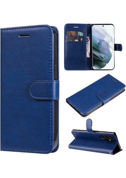 Kart Yuvası ile Samsung Galaxy S22 Ultra Klasik Düz Renk Için Flip Case (Yurt Dışından) indirimleri